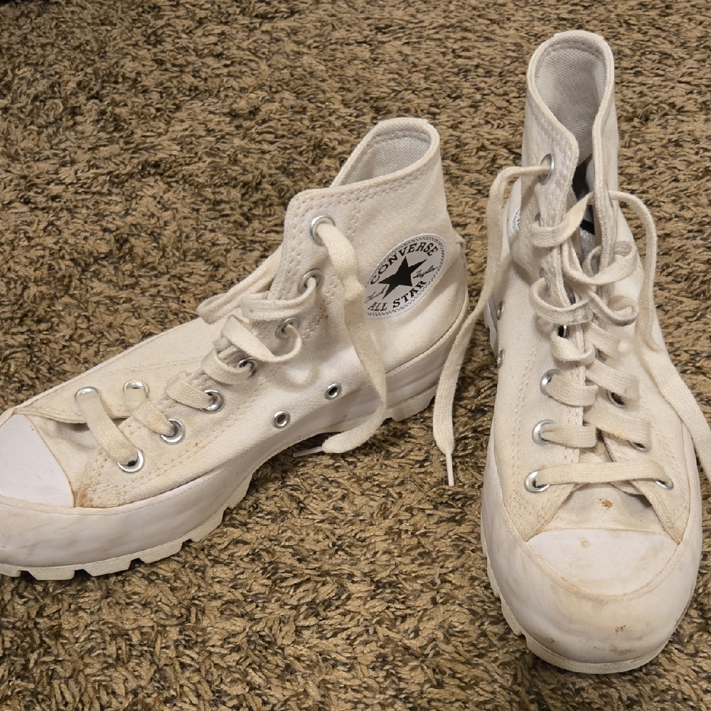 Converse High Top Sneakers in Off-White